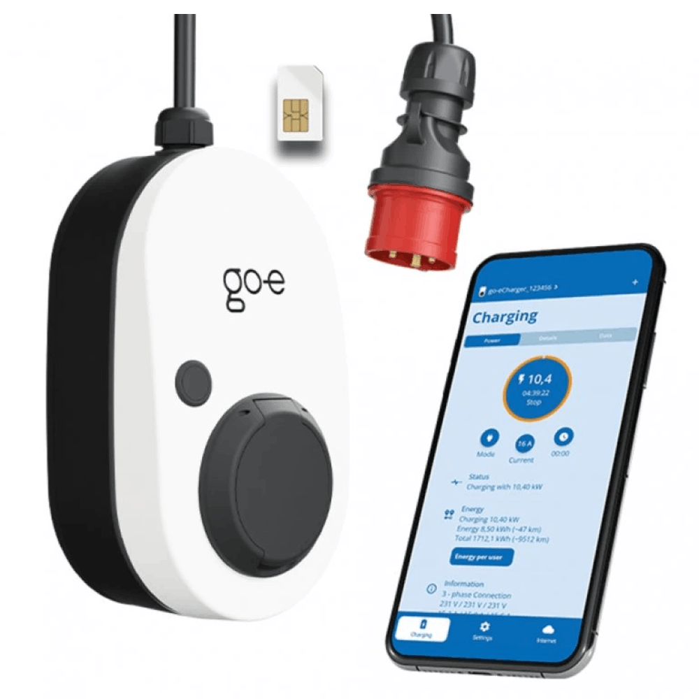 Zásuvka go-e Gemini flex 2.0 pro pomalé AC nabíjení elektromobilů.