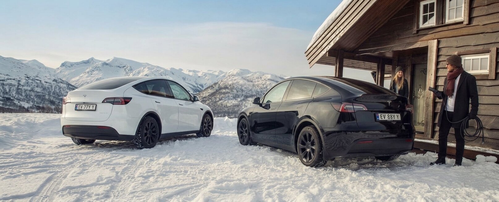 AC nabíjení Tesly pomocí Tesla Wall Conector